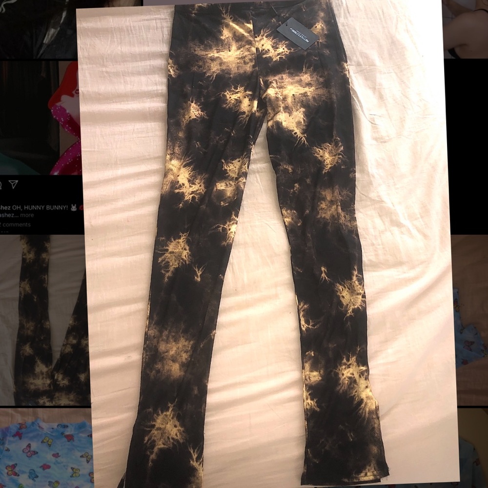Pretty little thing brown tie dye pants